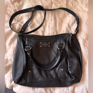 🌟LAST CHANCE🌟 Vintage Y2K kate spade Black Pebbled Leather Satchel Bag